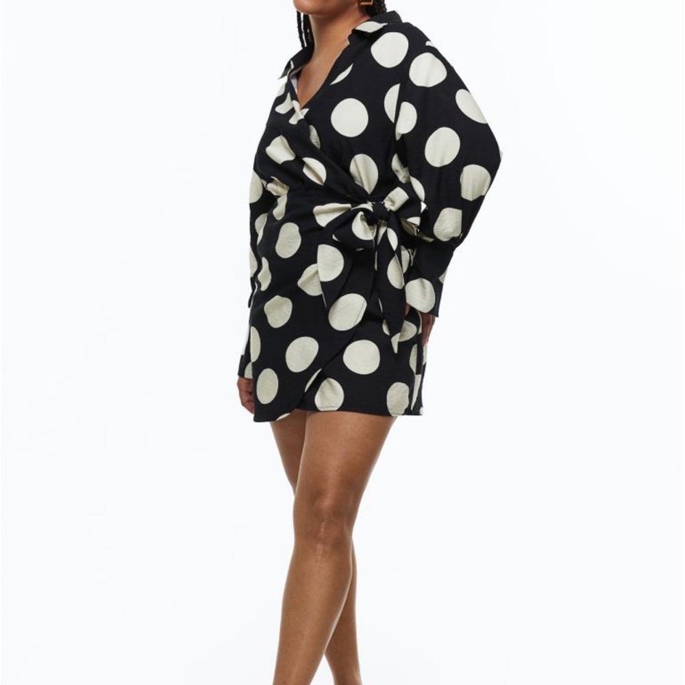 H&M polka dot wrap dress